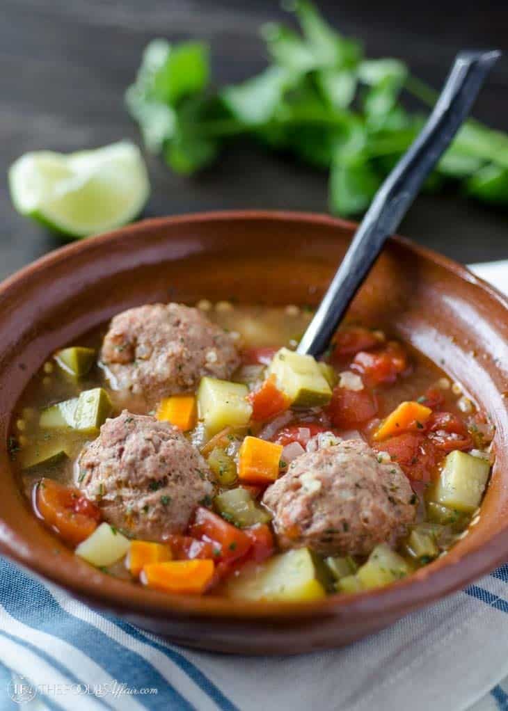 Albondigas (Meatball) Soup - Easy Mexican Recipe | The Foodie Affair