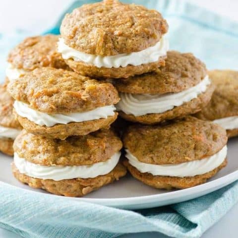 Carrot Cake Cookies with Coconut Cream Filling - The Foodie Affair