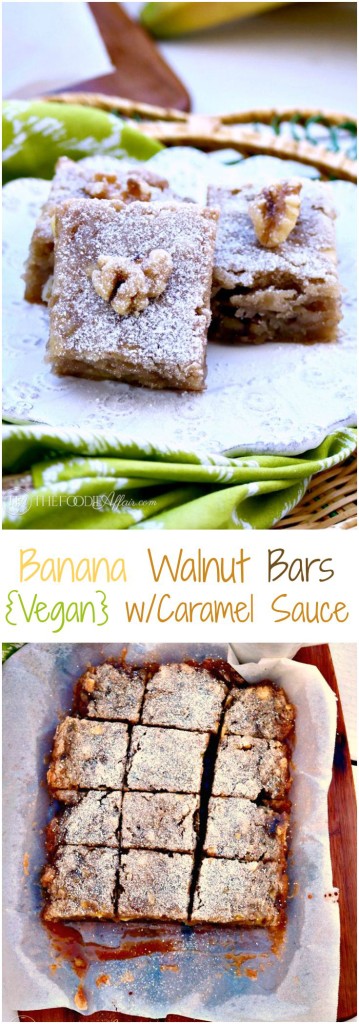 Delicious Vegan Banana Walnut Bars - The Foodie Affair