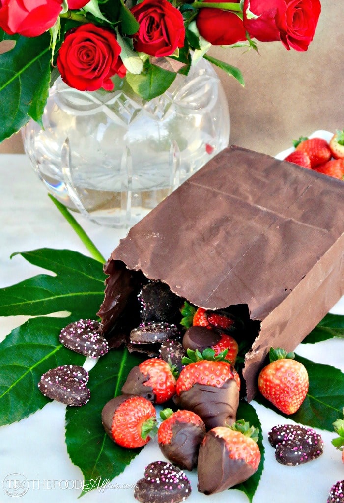 Chocolate Bag for Valentine's Day (Edible with Strawberries)