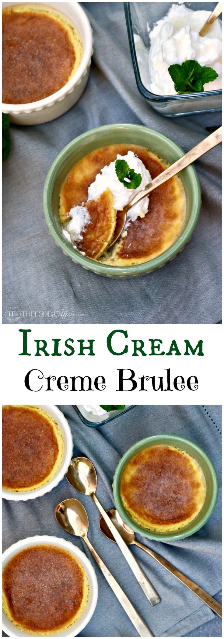 Irish Cream Creme Brulee Made with Sugar Free Liqueur