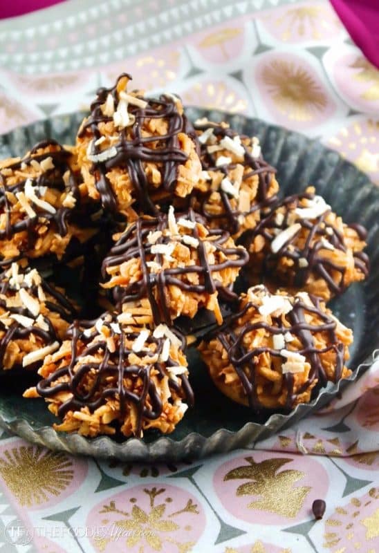 No Bake Cookies with Coconut | Copycat Samoas with a Low Carb Option