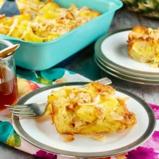 Pineapple Bread Pudding with Pineapple Rum Sauce | The Foodie Affair