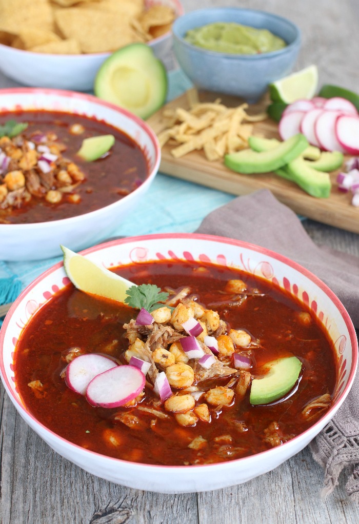 Instant Pot Pozole Mexican Soup with Hominy | The Foodie Affair
