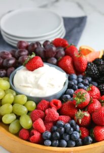 Simple Cream Cheese Fruit Dip with Whipping Cream | The Foodie Affair