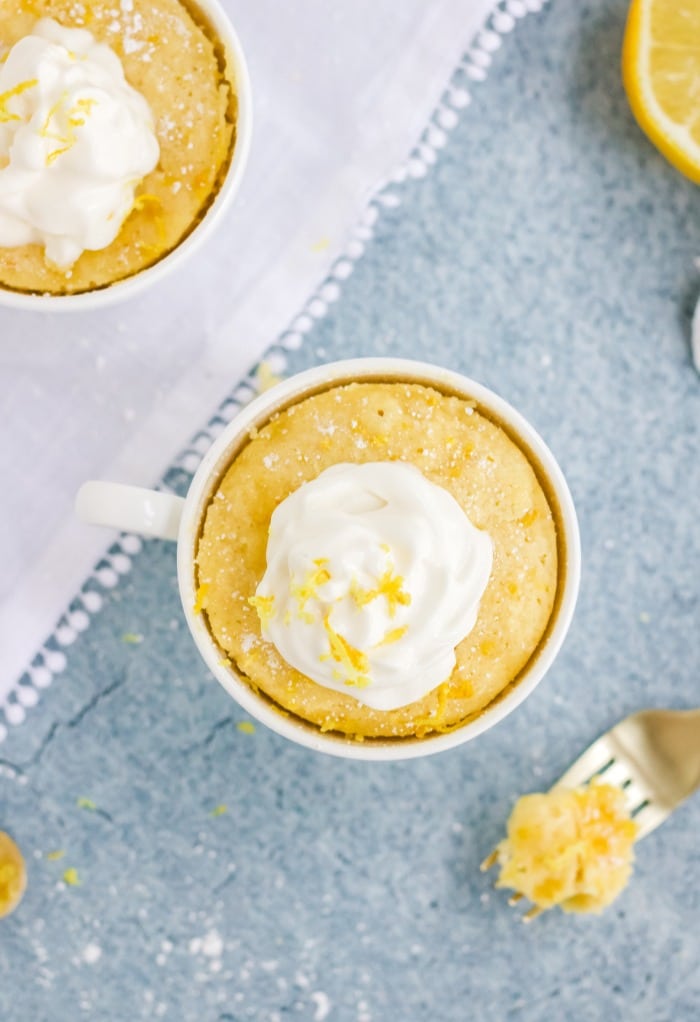 Keto Lemon Mug Cake For One | The Foodie Affair