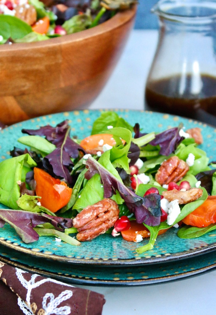 Persimmon Salad With Balsamic Vinaigrette | The Foodie Affair