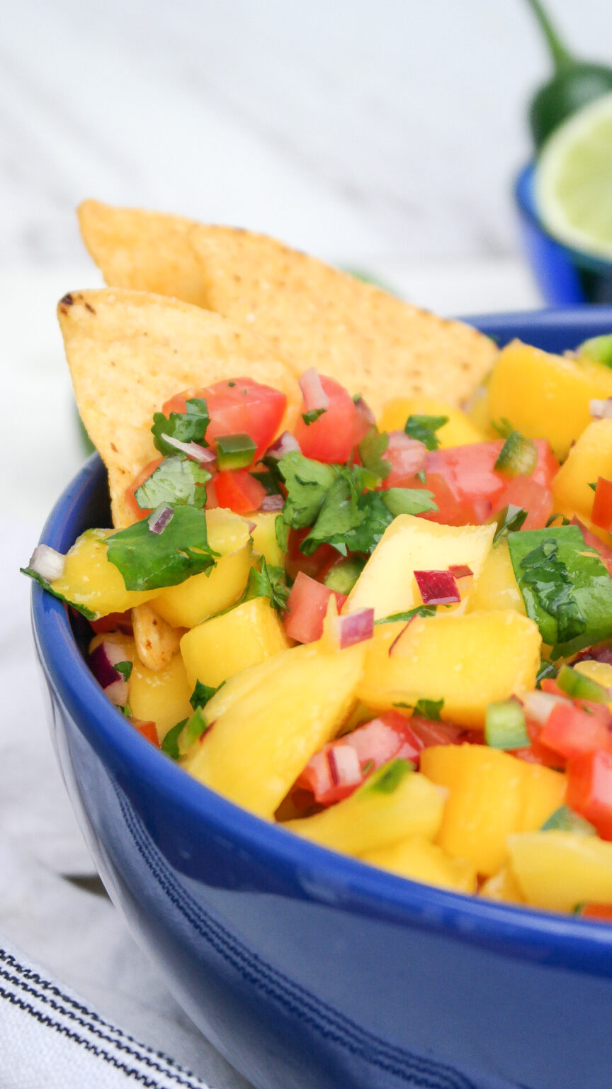 Easy Mango Pico de Gallo (chunky salsa) Recipe | The Foodie Affair