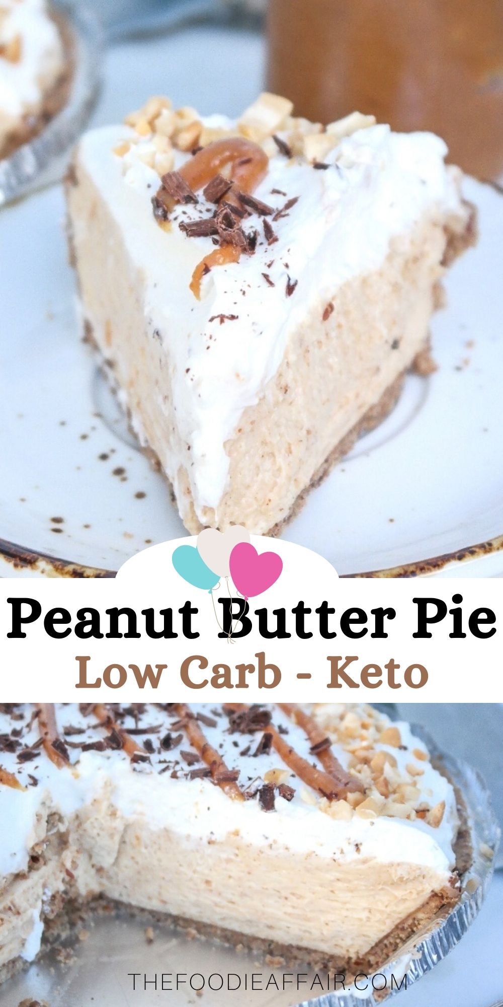 No Bake Peanut Butter Pie - Sugar Free | The Foodie Affair