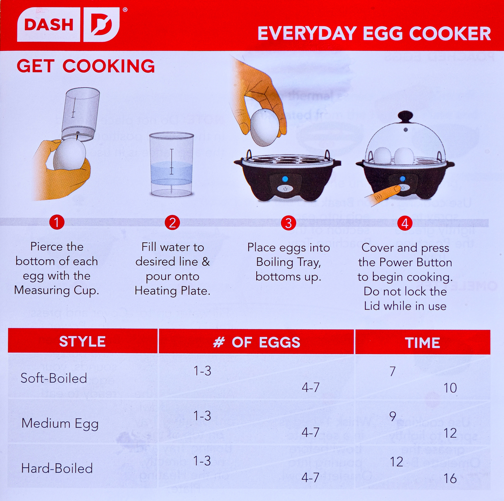 Dash 7-Egg Everyday Egg Cooker, Black