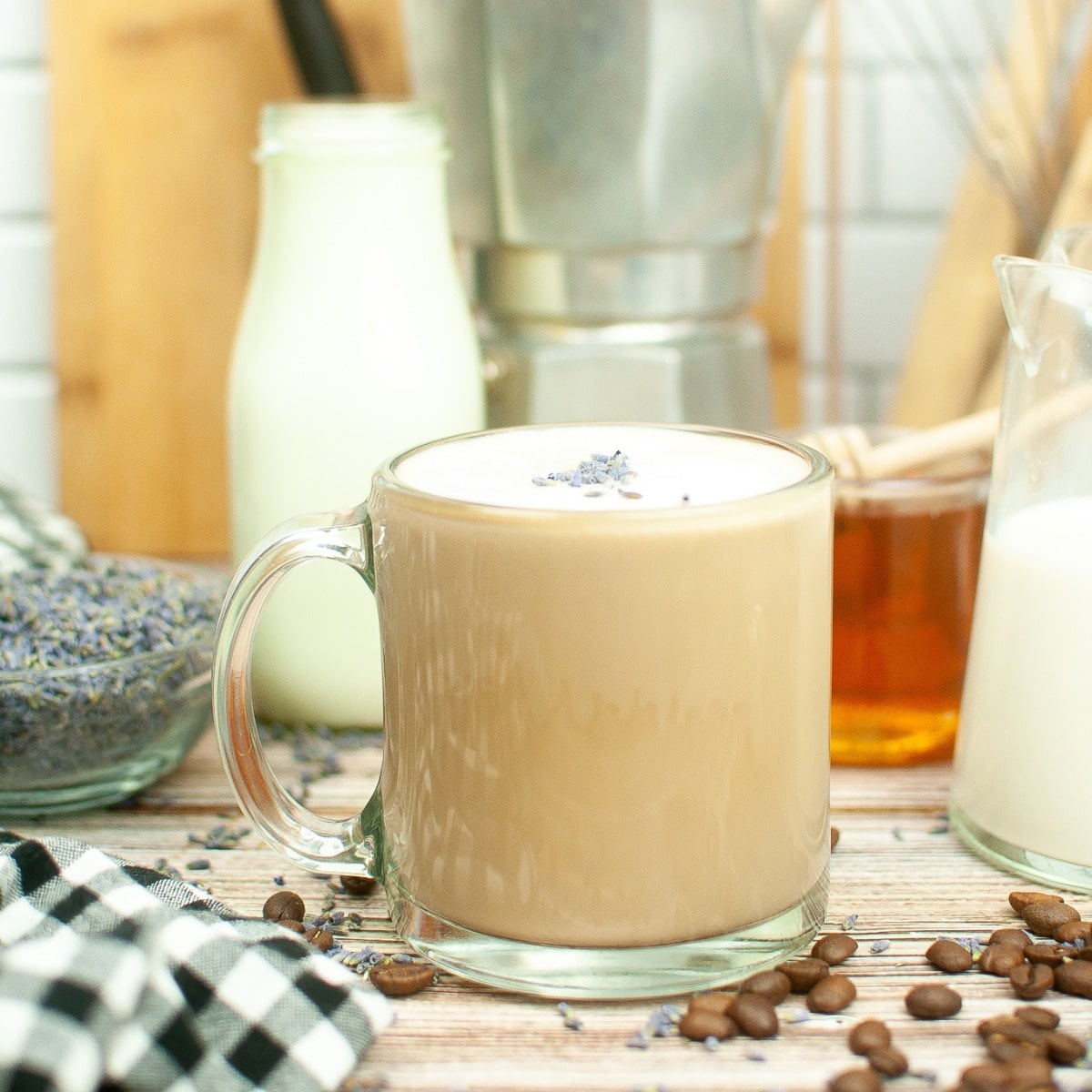 Sweet As Sugar Lavender Latte Mug with Sweet Treats Coffee Cup for