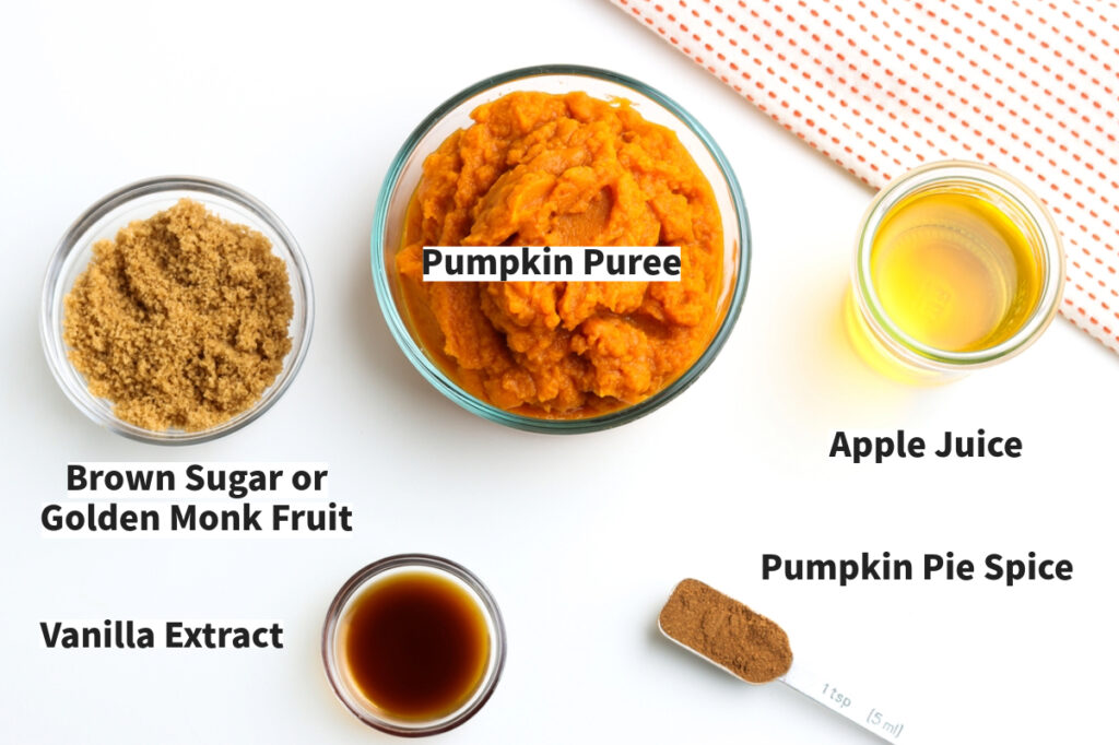 Ingredients for pumpkin butter. 