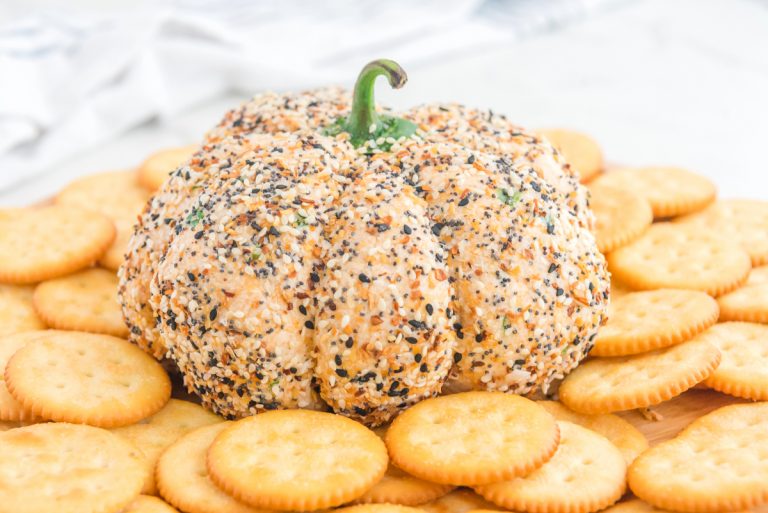 Easy Pumpkin Shaped Cheese Ball Recipe - The Foodie Affair