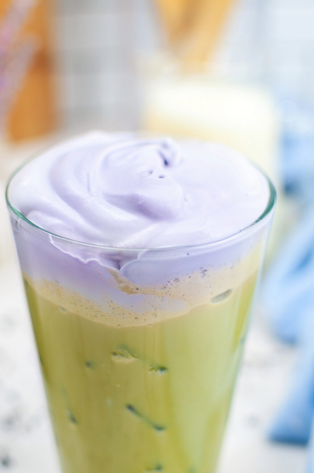 Easy Iced Lavender Matcha Latte Recipe - The Foodie Affair